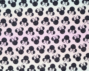 Pastel Ombre Bows - MESS FREE Glitter Premium Printed Felt Sheet // Made in USA // Baby Safe
