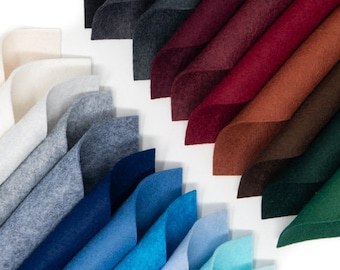 21 - Winter Colors Collection - Merino Wool blend Felt Sheets