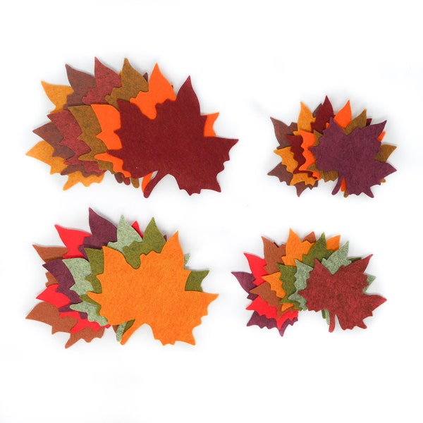 Wool Blend Felt Leaf Die Cuts // Appliques // Made in USA