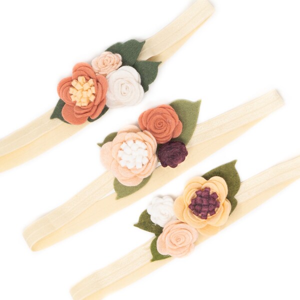 Felt Flower Headband Etsy