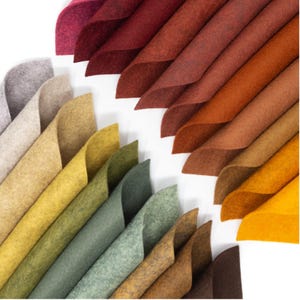 21 -  Fall Colors Collection - Merino Wool blend Felt Sheets