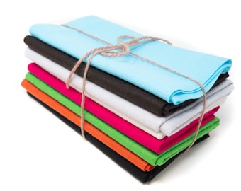 100% Bamboo Felt / Super Soft / Vibrant Colors / Fat Quarter (18"x20") You Pick Colors