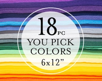 18 U PICK - 6"X12" Sheets Merino Wool blend Felt
