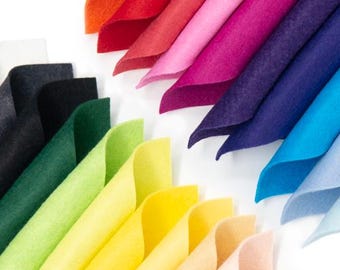 21 -  Summer Colors Collection - Merino Wool blend Felt Sheets