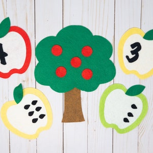 Counting Apples SVG and PDF Files / DIY Felt board learning game / Number game