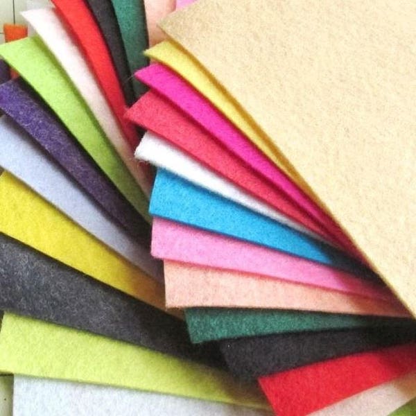 21 -  Summer Colors Collection - Merino Wool blend Felt Sheets