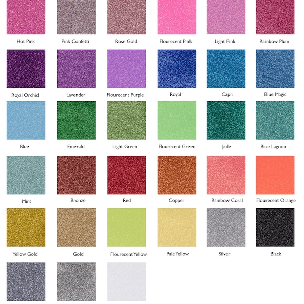 Glitter HTV Vinyl Siser Easyweed 10"X13" Sheet