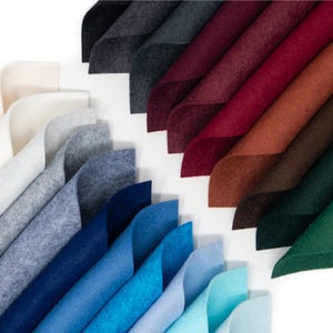 21 - Winter Colors Collection - Merino Wool blend Felt Sheets