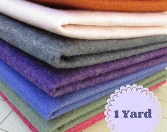 1 Yard Merino Wool blend Felt 35% Wool - Cut to order - You Choose Color