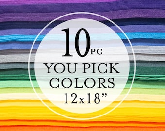 10 U PICK -18"X12" Sheets Merino Wool blend Felt