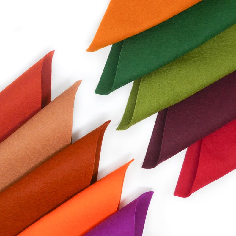 1/2 Yard 100% Merino Wool Felt - Cut to order - You Choose Color - 2mm Thick image 4