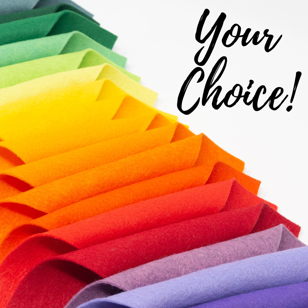 12 U PICK - 12"X12" Sheets Merino Wool blend Felt