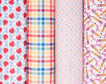 School Bows Printed Felt Collection | Sewing and Crafting Felt | 10"x16" Sheets