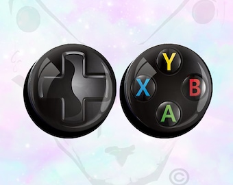 Groot paar XBOX-knoppen en oordopjes voor controller, paar tot 50 mm (2")