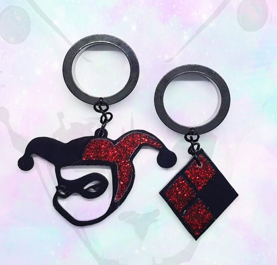 Pair of Harley Quinn Pendant Cute Bling Dangle Ear Plug Tunnel Etsy UK