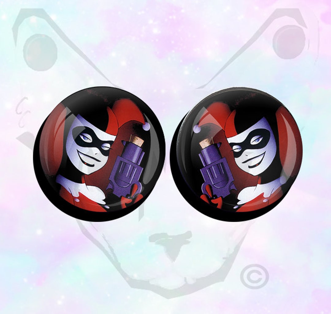 Big Size Pair Harley Quinn Ear Plug DC Comics Batman up to 50mm 2 Etsy