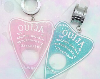 Paar zilver pastel ouija board planchette hanger oordopjes