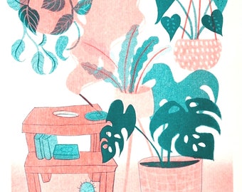 Home is where the plants are | A4 Risograph Print