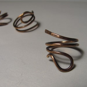 Copper ring Patinated copper Copper wrap ring Hammered copper jewelry Minimalist ring Copper ring women Gift for her