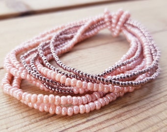 Meerstrengige armband Boho-chique armband Rocaillesarmband 9-strengs armband Elastische armband Toho-kralenarmband Zomerstijl