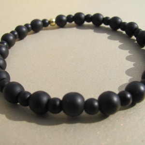 Stone bracelet, Healing jewelry, Real Shungite stones, Shungite for woman, Minimalist bracelet, Gold Vermeil bead 3mm