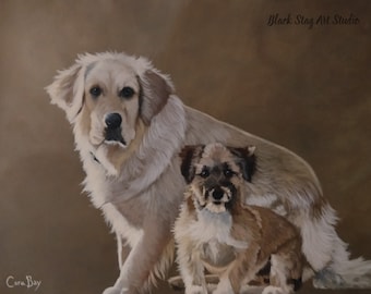 Retratos personalizados de mascotas Pintura Perro Gato Caballo Pintura Conejo Hámster