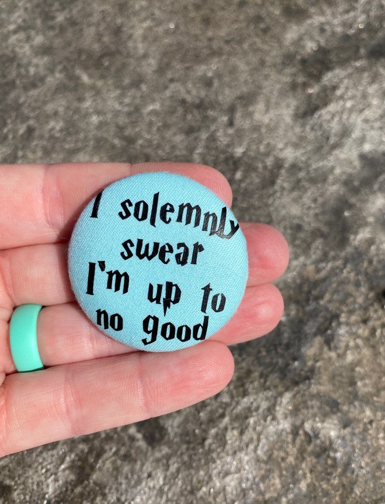 Harry Potter Up to No Good Badge Button Add On