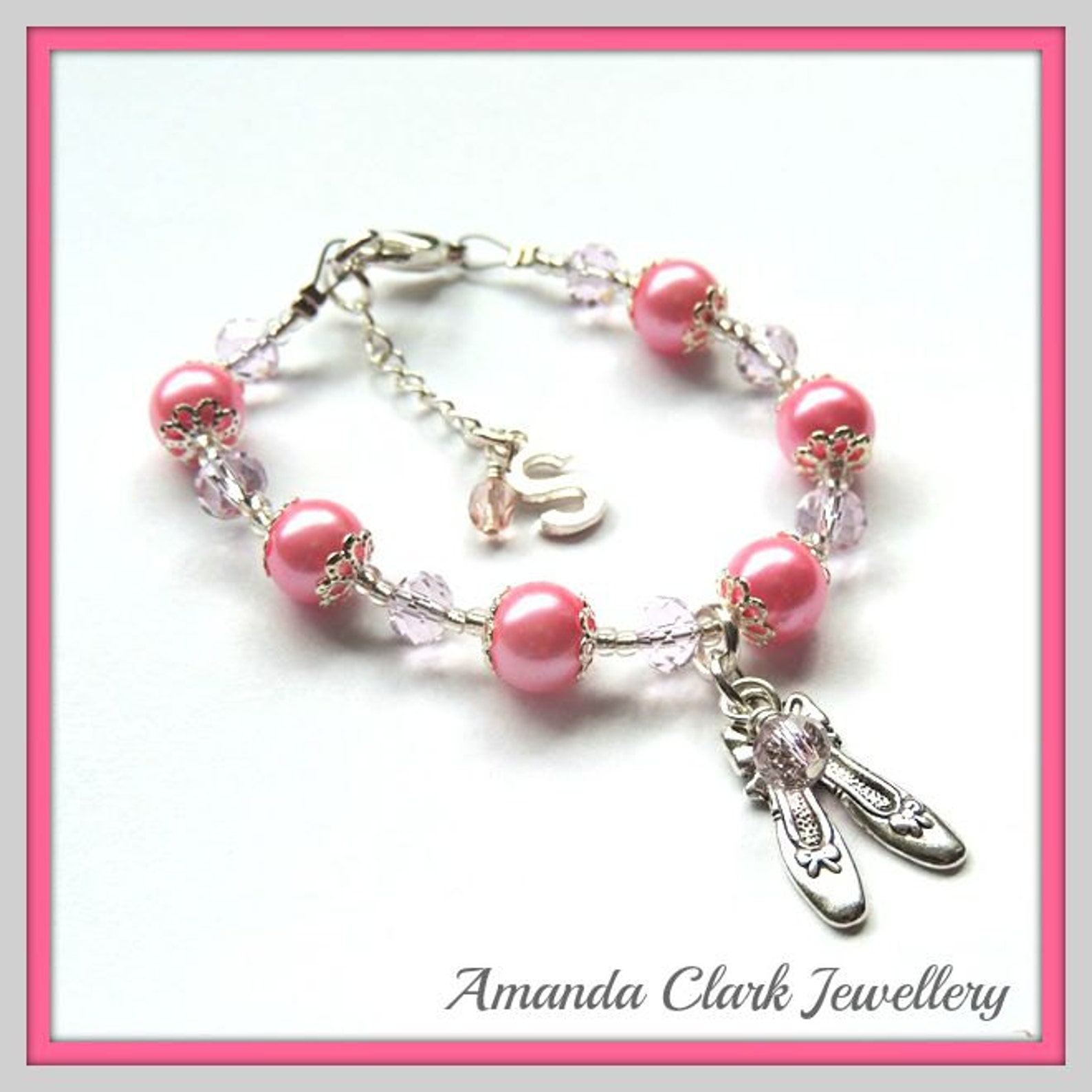 personalised pink ballet shoes bracelet | bridesmaid bracelet | personalised flower girl bracelet | ballet charm bracelet |gifts personalised pink ballet shoes bracelet | bridesmaid bracelet | personalised flower girl bracelet | ballet charm bracelet |gifts