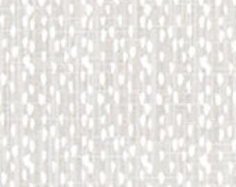 Soft Gray with Abstract White Dots Designer Fabric by the Yard Slub Cotton Drapery, Curtain, Upholstery, Home Decor, or Craft Fabric  M368