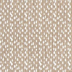 Tan and White Abstract White Dots Designer Fabric by the Yard 