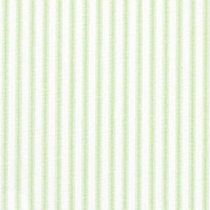 Spring Green and White Small Stripe Cotton Ticking Fabric by the Yard Designer Home Decor Drapery, Curtain, Craft or Upholstery Fabric M525