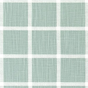 Farmhouse Green & White Windowpane Check Slub Cotton Drapery Curtain or Upholstery Fabric by the Yard Green Plaid Home Decor Fabric M500