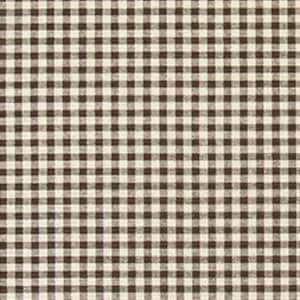 May include: Close-up of a fabric with a brown and cream checkered pattern. The pattern consists of evenly spaced squares, creating a classic gingham design. The fabric appears to be cotton or a similar material, suitable for various sewing projects.
