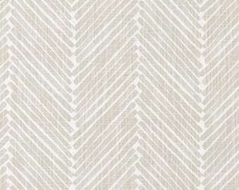 Soft Gray Chevron Slub Cotton Fabric by the Yard: Designer Home Decor and Craft Fabric M709