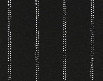 Minimalist Stripe Black & White Fabric by the Yard Designer Cotton Drapery Fabric Curtain Fabric Upholstery Fabric Home Decor Fabric M375