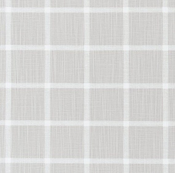 Gray And White Plaid Cotton Slub Fabric By The Yard French - Grey And White Home Decor Fabric Gray And White Plaid Cotton Slub Fabric By The Yard French - Grey And White Home Decor Fabric