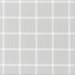 Gray and White Plaid Cotton Slub Fabric by the Yard French Gray and White Check Home Decor Fabric Drapery Curtain or Upholstery Fabric M401 image 2