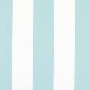 Outdoor or Indoor 3&quot; Light Blue and White Stripes Easy-Care Fabric by the Yard Drapery, Curtain, Upholstery, Home Decor & Craft Fabric M895