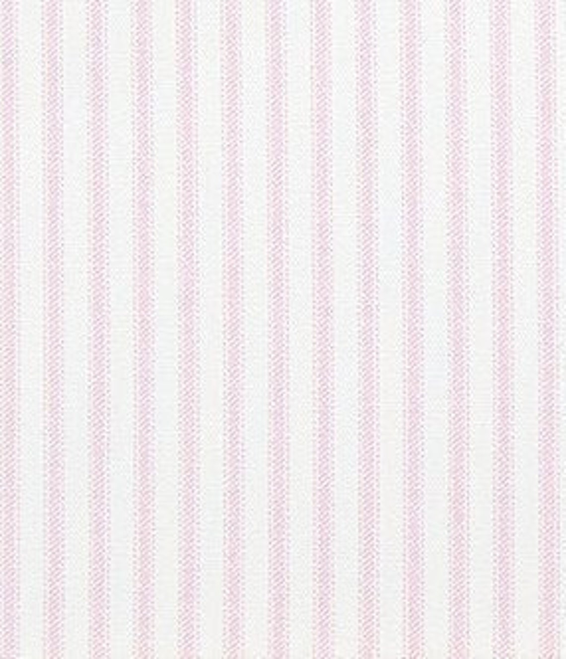 Soft Pink and White Small Ticking Stripe Fabric Designer Etsy