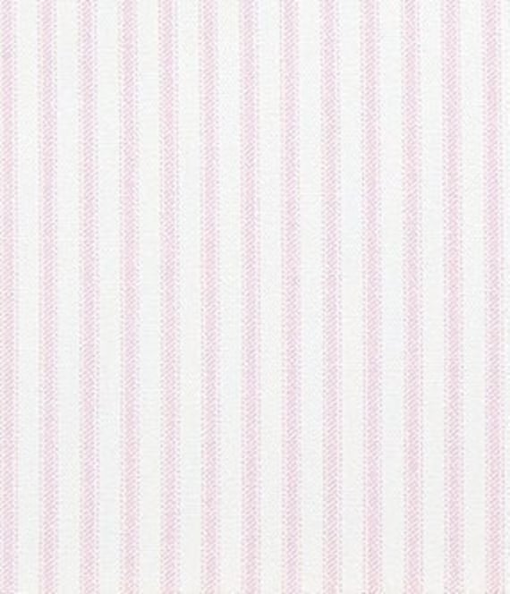 Soft Pink and White Small Ticking Stripe Fabric Designer Cotton Fabric  Drapery, Curtain or Upholstery Fabric, Pink Ticking Craft Fabric M625 -   Canada