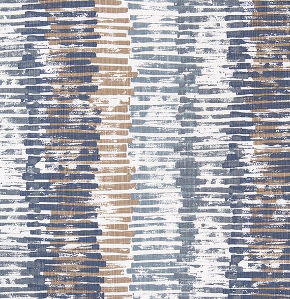 Grey Striped Upholstery Fabric By The Yard Pewter Fabric Woven Fabric Textured Fabric Drapery Fabric Curtain Fabric 097