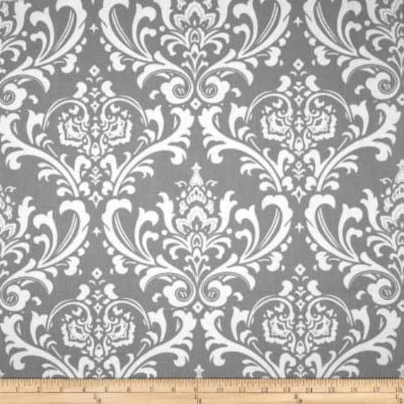 Taupe and Gray Contemporary Paisley Print Cotton Fabric by the