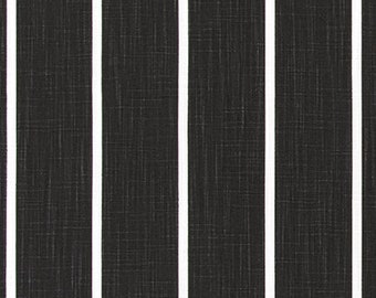 Black and White Striped Slub Cotton Fabric by the Yard:  Home Decor and Craft Fabric M520