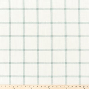 Pu&ograve; includere: Un tessuto bianco con un motivo a quadri bianco e blu chiaro. Il tessuto &egrave; misurato in pollici.
