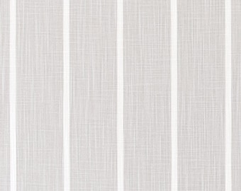 Gray Striped Slub Cotton Fabric: Light Upholstery & Drapery