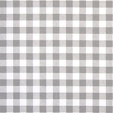 1 YD X 54 Gray and White Gingham Plaid Fabric by the Yard Designer Cotton  Drapery or Upholstery Fabric Gray Small Plaid Check Fabric C226A 