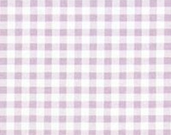Pastel Orchid Purple and White Small Gingham Check Fabric by the Yard Cotton Home Decor, Drapery, Nursery Craft or Upholstery Fabric M814
