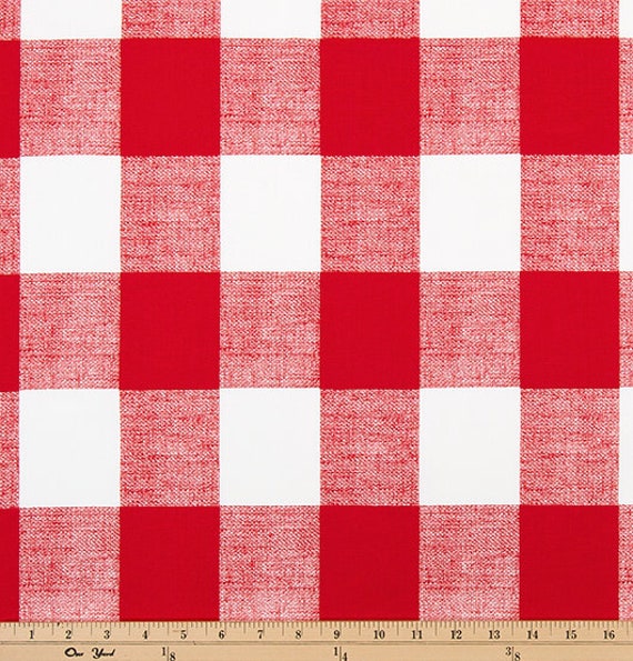 Red Buffalo Check Fabric Southwest Cowboy Red Cabin Lodge Etsy