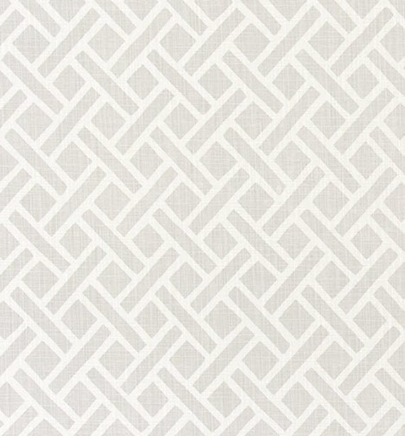 Soft Gray & White Geometric Fabric by the Yard:  Home Decor or Craft Fabric M426
