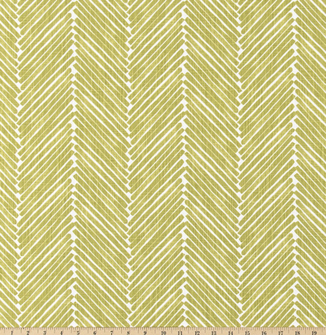 Pear Green and White Chevron Fabric by the Yard Designer Home Etsy